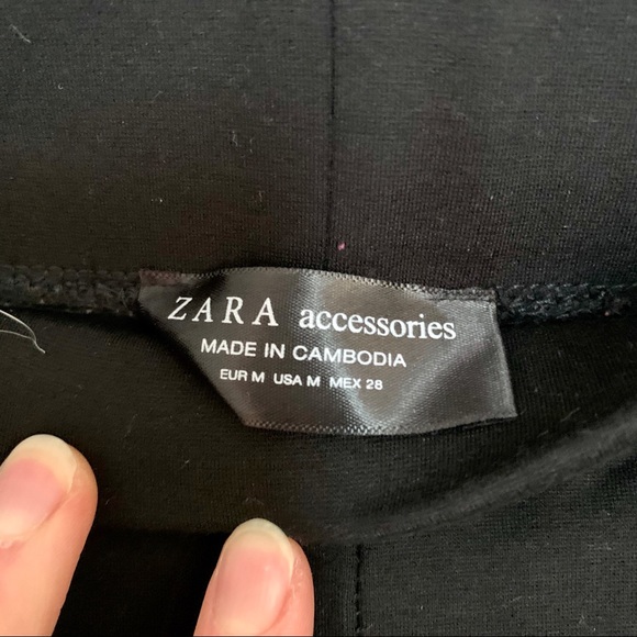 Zara Black Leggings with Gold Trim M - Picture 4 of 4